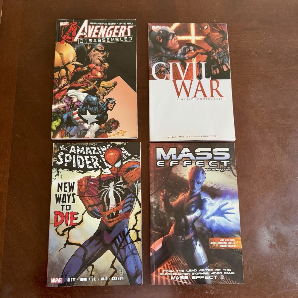 Marvel Comics Lot‎ Avengers Disassembled Civil War Spider-Man 4 Books